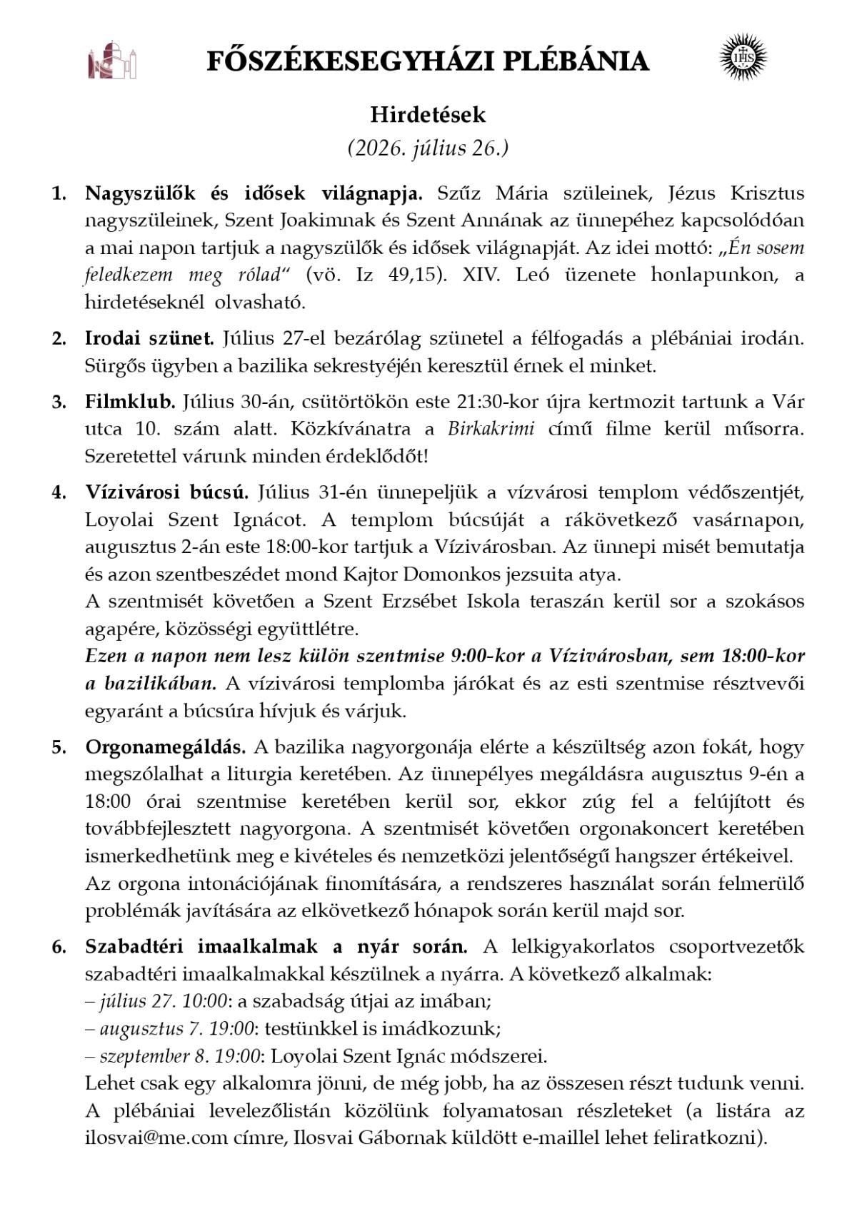 Hirdetések - 2026. július 26